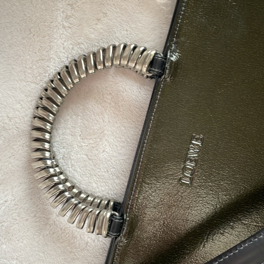 LOEWE 2way authentic with silver snake bone handle. Beautiful color. - Picture 9 of 16
